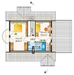 Poddasze projektu - Pliszka - murowana – silikaty
