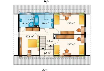 Poddasze projektu - Witalis - bal drewniany