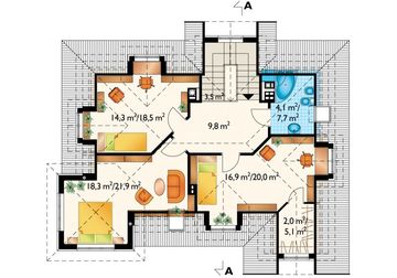 Poddasze projektu - Zadora - murowana – keramzyt