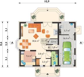 Parter projektu - Zofia Bobo - murowana – beton komórkowy