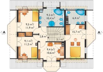 Poddasze projektu - Zofia Bobo - murowana – beton komórkowy