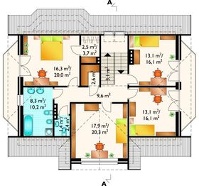 Poddasze projektu - Ostrów - murowana – beton komórkowy