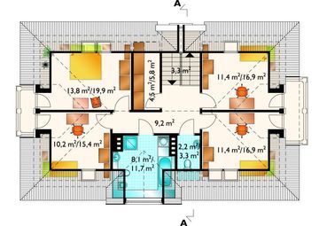 Poddasze projektu - Pankracy - murowana – ceramika