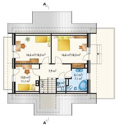 Poddasze projektu - Pasikonik - murowana – ceramika