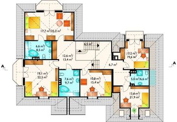 Poddasze projektu - Piast - murowana – ceramika