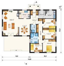 Parter projektu - Rumianek - murowana–beton komórkowy