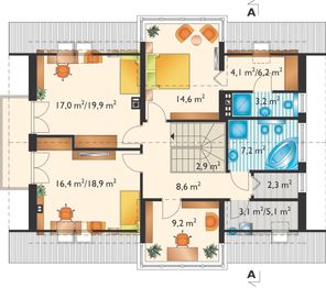 Poddasze projektu - Pablo Kubik - murowana – beton komórkowy