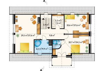 Poddasze projektu - Galicja - murowana – ceramika