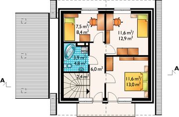 Poddasze projektu - Skrzat - murowana – ceramika