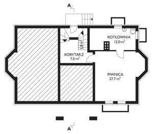 Piwnica projektu - Szafran - murowana – ceramika
