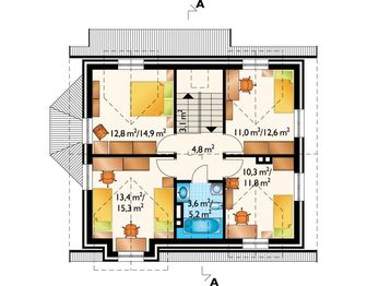 Poddasze projektu - Teofil - murowana – ceramika