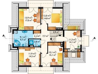 Poddasze projektu - Watra - murowana – ceramika