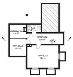 Piwnica projektu - Rosomak - murowana – ceramika