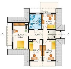 Poddasze projektu - Rosomak - murowana – ceramika