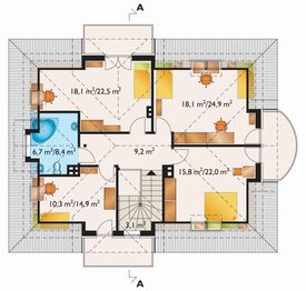 Poddasze projektu - Hipolit - murowana – ceramika