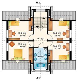 Poddasze projektu - Adonis - murowana - ceramika