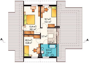 Poddasze projektu - Balbina - murowana – ceramika