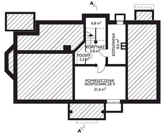 Piwnica projektu - Barkentyna - murowana – ceramika