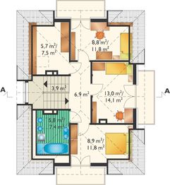 Poddasze projektu - Birkut - murowana – ceramika