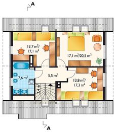 Poddasze projektu - Bonifacy - murowana – ceramika