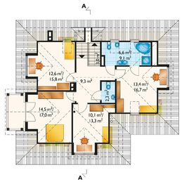 Poddasze projektu - Cyrkon - murowana – ceramika
