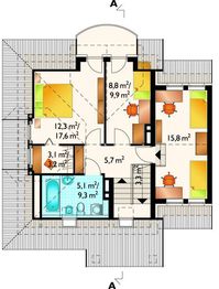 Poddasze projektu - Kumak Duo - murowana – ceramika
