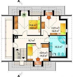 Poddasze projektu - Longin - murowana – ceramika