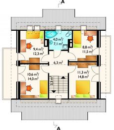Poddasze projektu - Mewa - murowana – ceramika