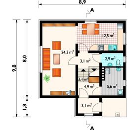 Parter projektu - Miłek - murowana - ceramika
