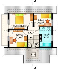 Poddasze projektu - Miłek - murowana - ceramika