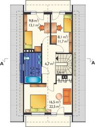 Poddasze projektu - Mrówka - murowana – ceramika