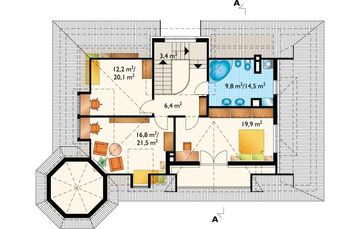 Poddasze projektu - Zameczek-2 - murowana – ceramika