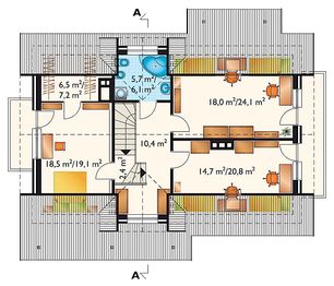 Poddasze projektu - Delta - murowana – ceramika