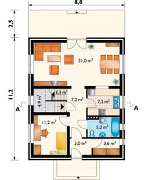 Parter projektu - Fikus - murowana - klinkier