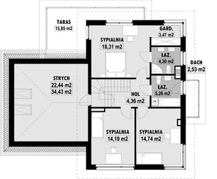 Piętro 1 projektu - E-124
