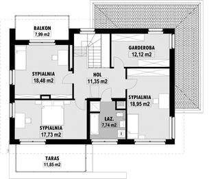Piętro 1 projektu - E-122