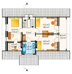 Poddasze projektu - Orion - murowana – ceramika