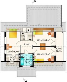 Poddasze projektu - Orion-2 - murowana – ceramika