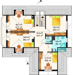 Poddasze projektu - Rozalia - murowana – ceramika