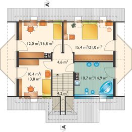 Poddasze projektu - Fiona Ultra Stok - murowana – beton komórkowy