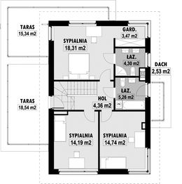 Piętro 1 projektu - E-126