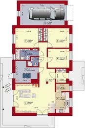 Parter projektu - Dom w Luizjanie 3 z garażem