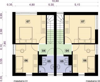 Piętro 1 projektu - NF40-2X-MN-30-20-V2