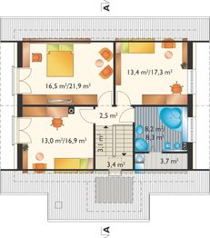 Poddasze projektu - Ibis Eko - murowana – beton komórkowy