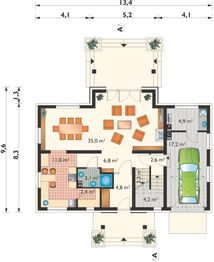 Parter projektu - Nowina Polo - murowana – beton komórkowy