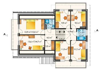 Poddasze projektu - Zgoda - murowana – ceramika