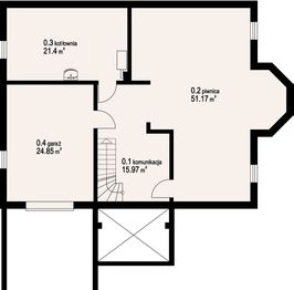 Piwnica projektu - Zadębie średnie 19l
