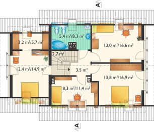 Poddasze projektu - Malina Alfa - murowana – silikaty