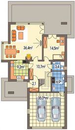 Parter projektu - Azyl wersja A z wykuszem paliwo stałe
