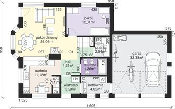 Parter projektu - Dom przy Cyprysowej 38